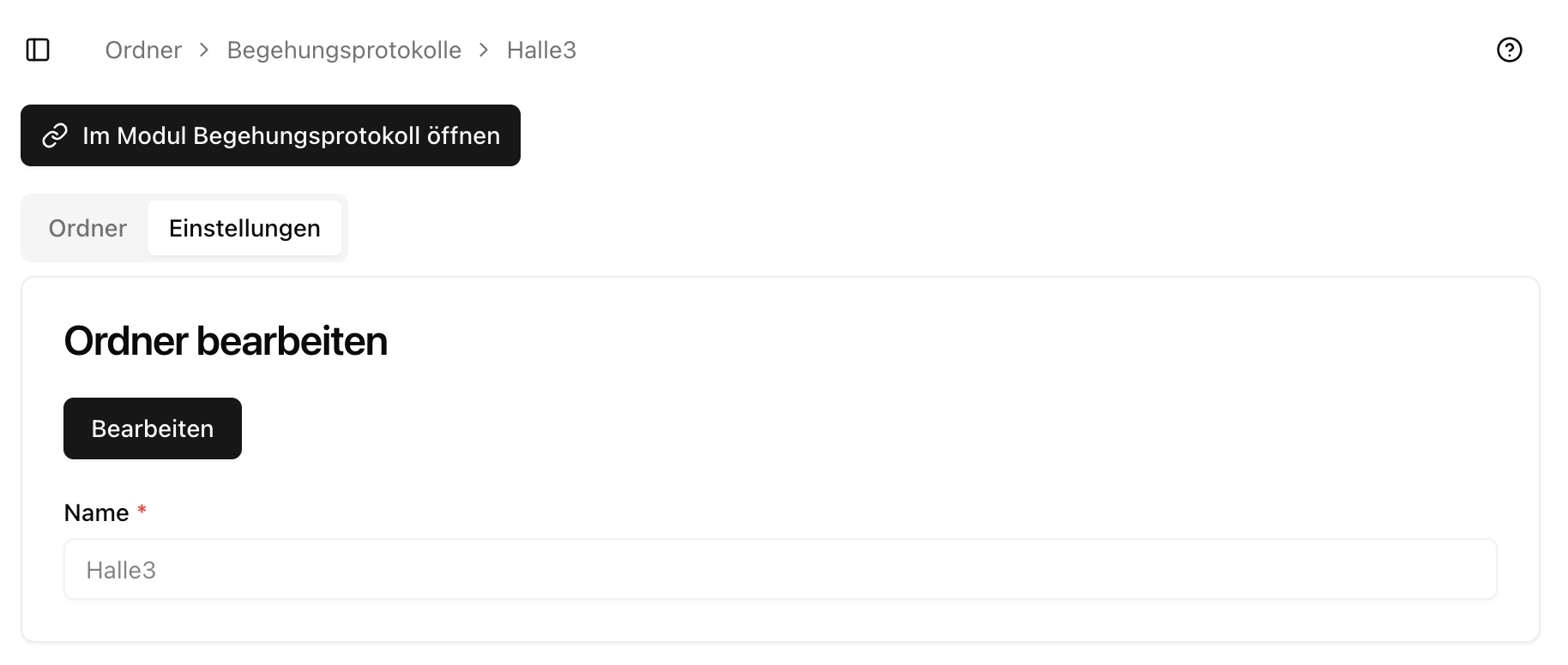 Unterordner bearbeiten