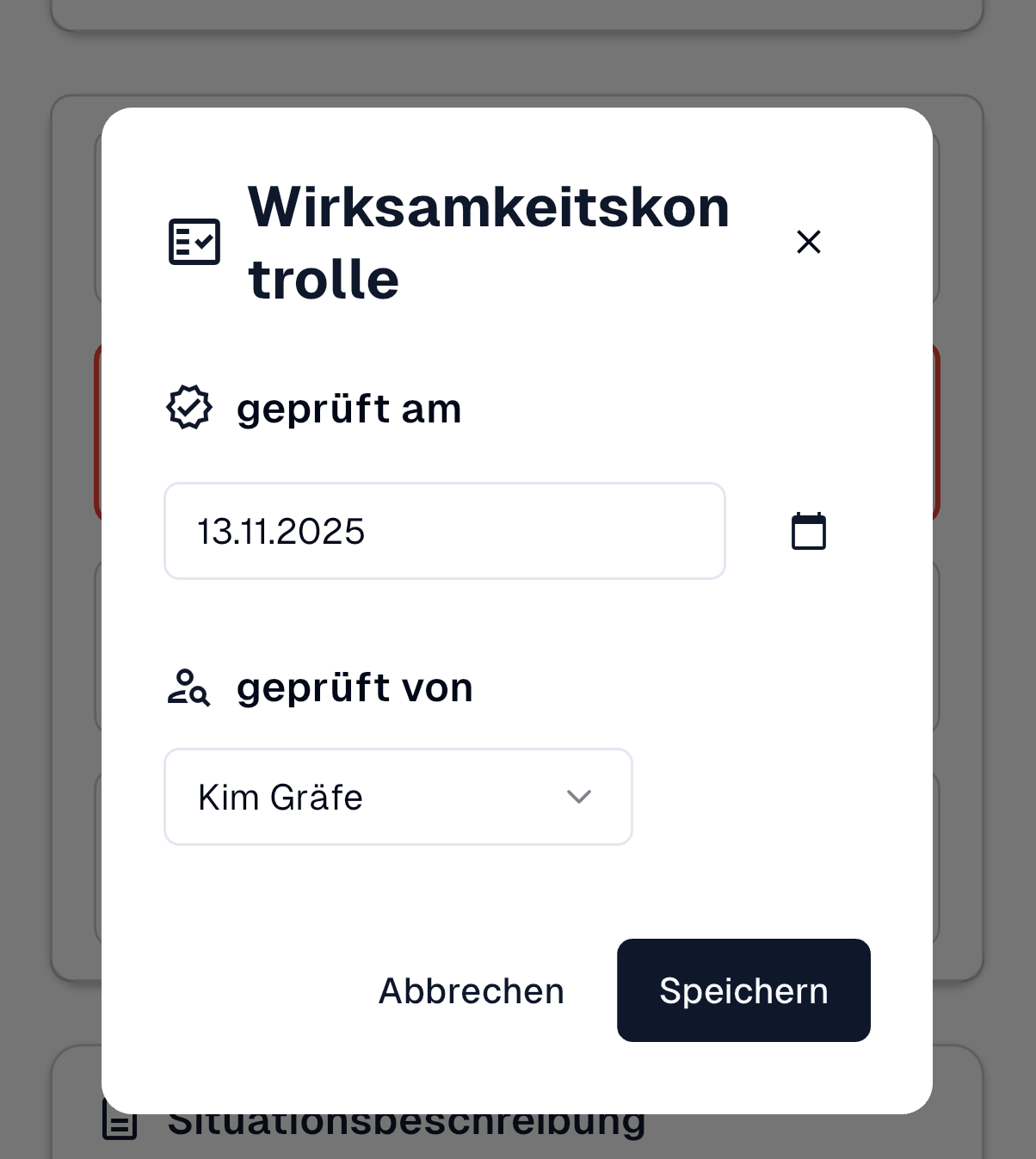 Wirksamkeitskontrolle
