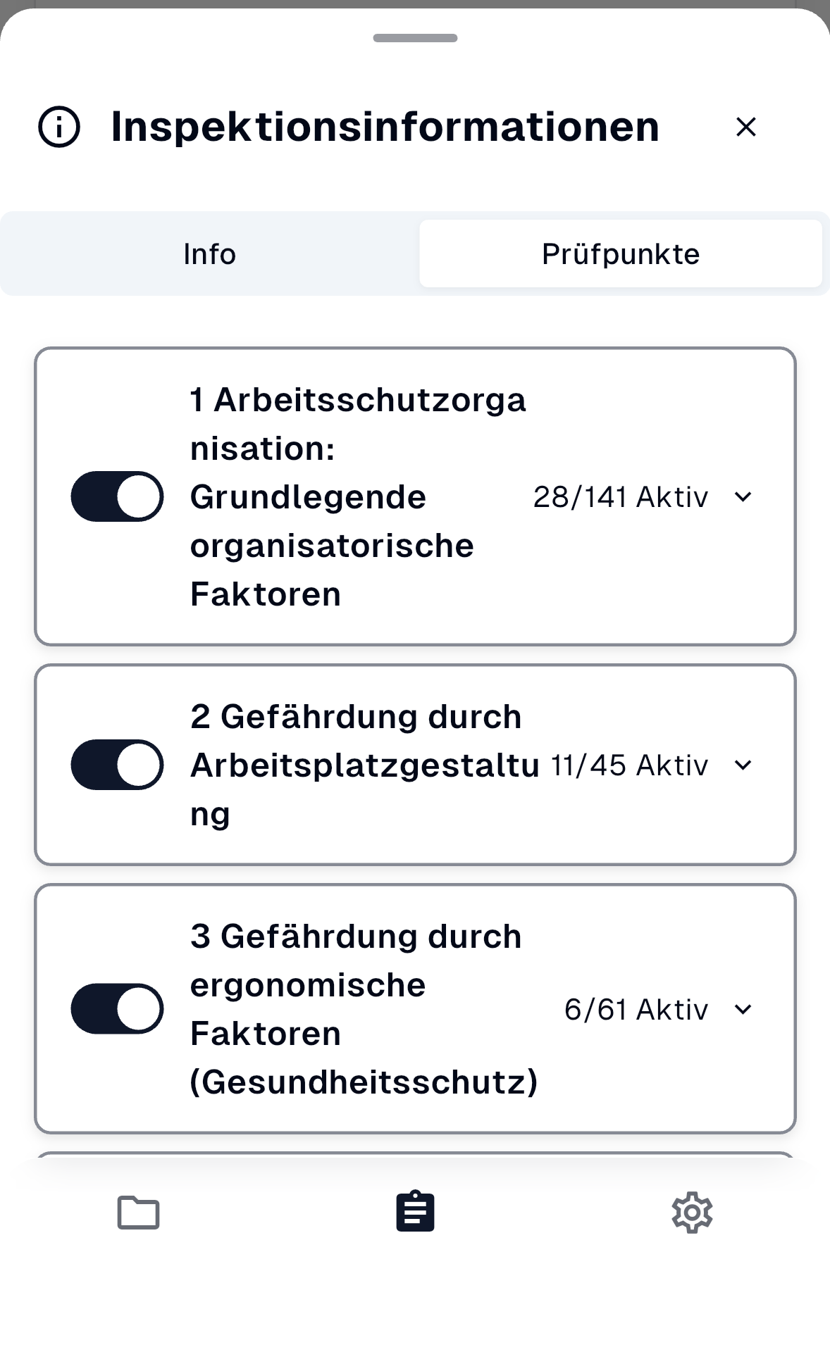Prüfpunkte aktivieren