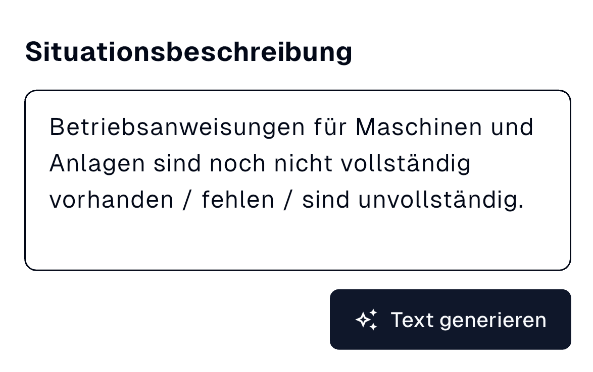Situationsbeschreibung