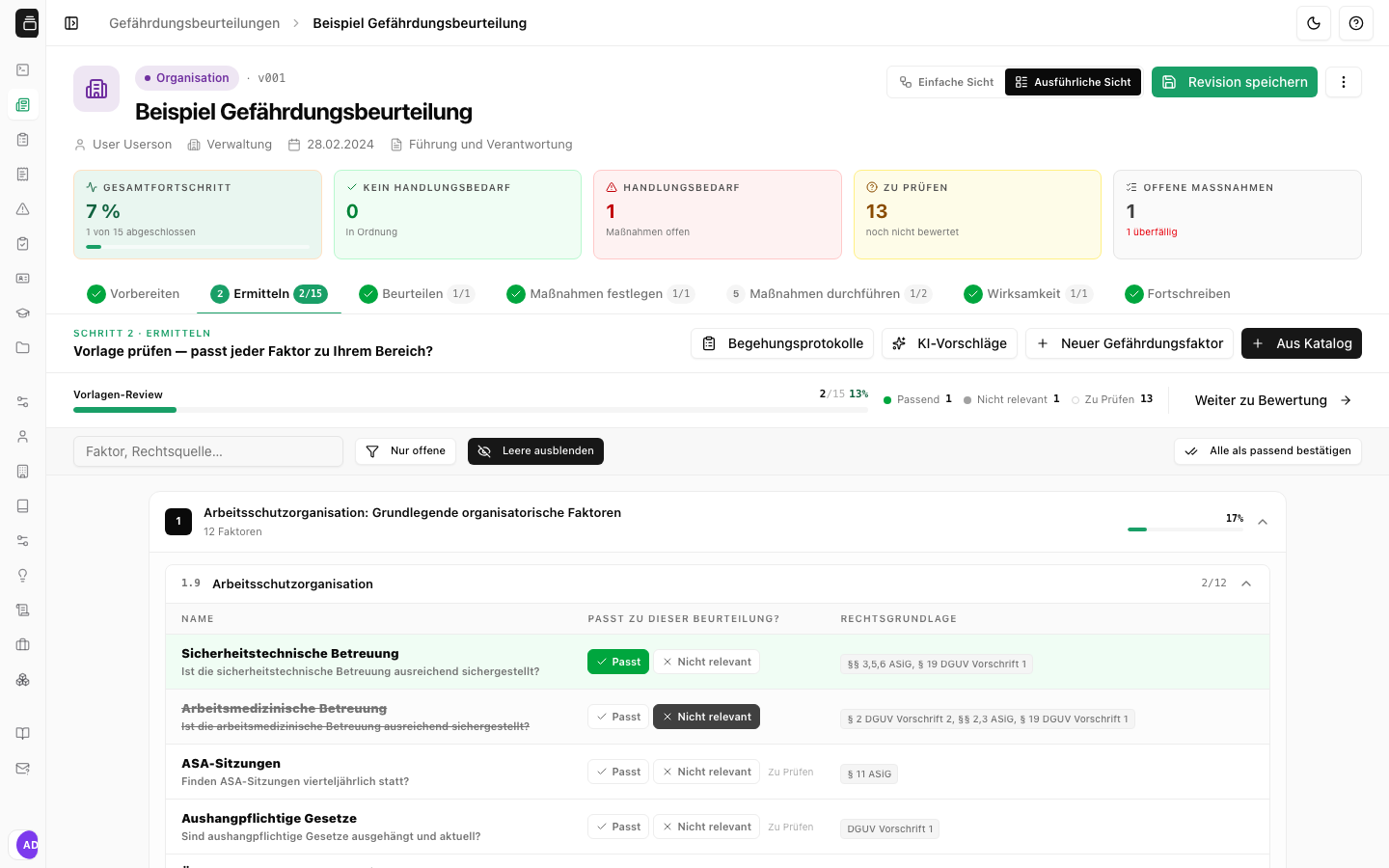 Schritt Ermitteln