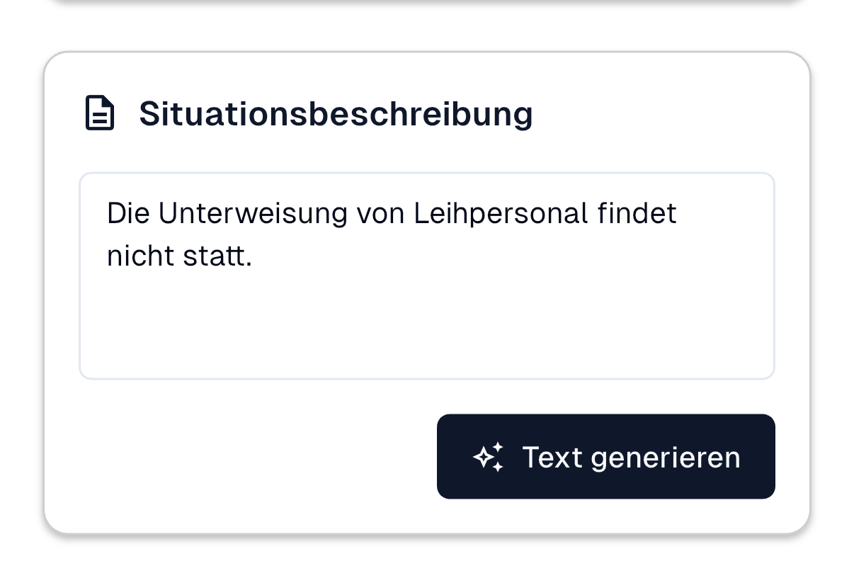 Situationsbeschreibung