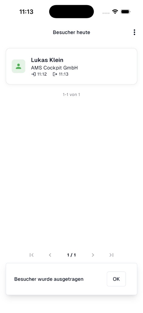 Besucher ausgetragen